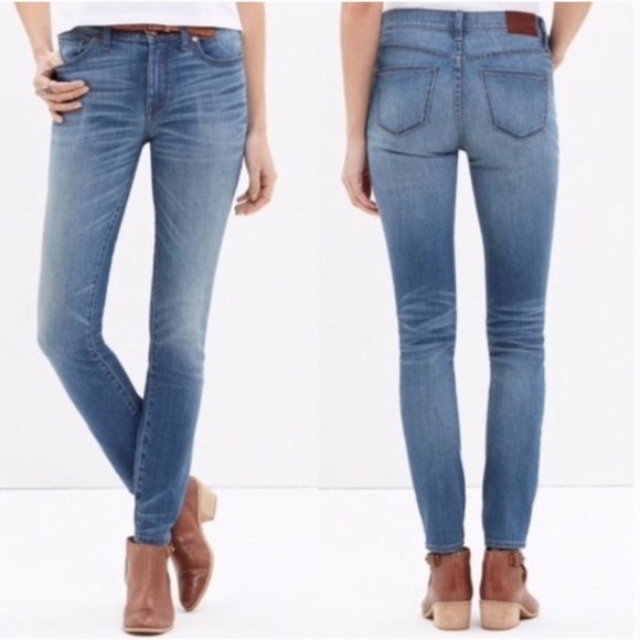 Madewell Jeans 9" High Riser Skinny Jeans in Thom Wash | 27 - Picture 1 of 11